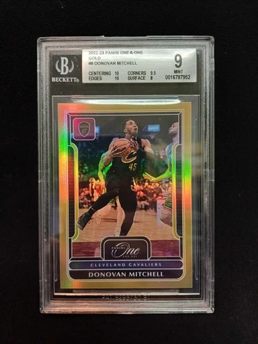 2022 DONOVAN MITCHELL PANINI ONE & ONE GOLD 03/10 BGS 9