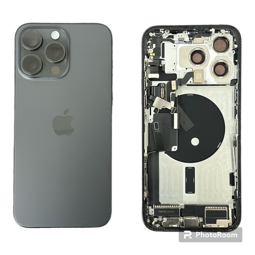 iPhone 15 Pro Max Black Titanium Back Frame Housing OEM Replacement Grade AB