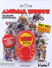 ANIMAL HOUSE Talking Keychain Keyring JOHN BELUSHI Toga Frat Party 2006 New NIP