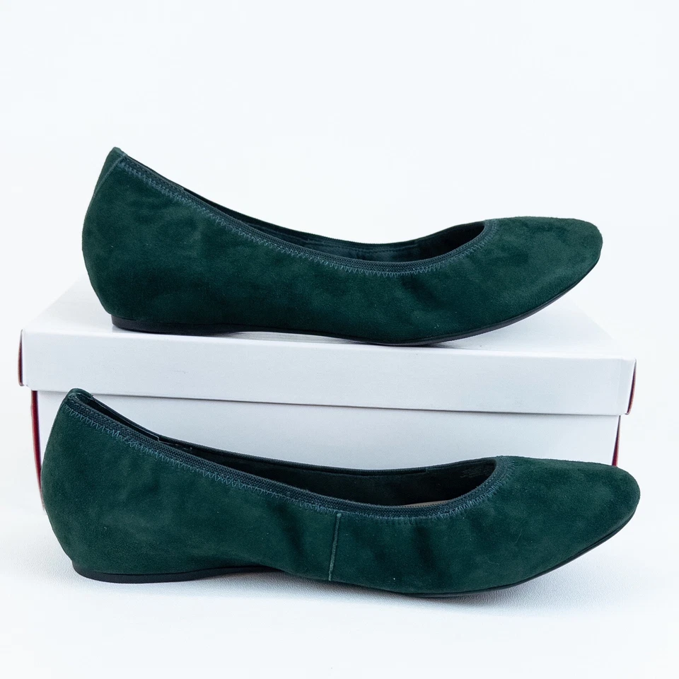 Isaac Mizrahi Live! Zapatos planos para mujer Debbie verde gamuza talla 9W nuevos en caja Foto 4 de 4