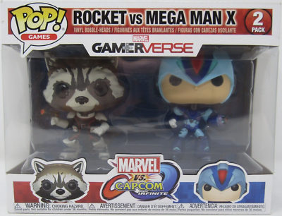 Funko Pop! Games Marvel vs Capcom 2 Pack Rocket vs Mega Man X | eBay