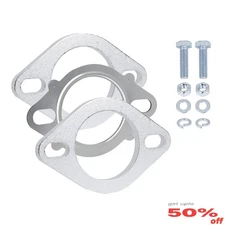2-Bolt 2.5 Inch Exhaust Flange Repair Kit，Stainless Steel Gasket Universal