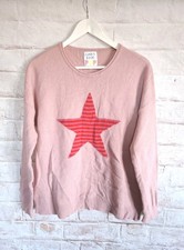 Clements Ribeiro Pop Damen Pullover Strickpullover Oberteil Gr. L 40 Rosa Stern 
