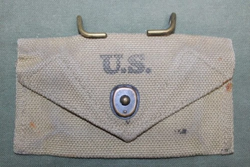 US Military Issue WW2 1941 Medical First Aid Kit Canvas Bandage Pouch JM5