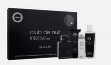 Armaf Club de Nuit Intense 4Pc Gift Set for Men 3.6oz EDT,Body Spray, Gel, Shamp