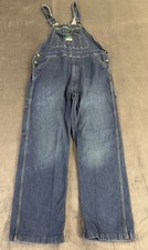 Liberty Denim Overalls Measured 38x30 Made in USA Brass Zipper Carpenter Vtg
