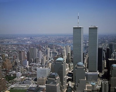 Aerial View,New York City,NYC,Twin Towers,World Trade Center,Skyscrapers