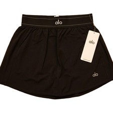 Alo Yoga Match Point Tennis Skirt Black, Size Large