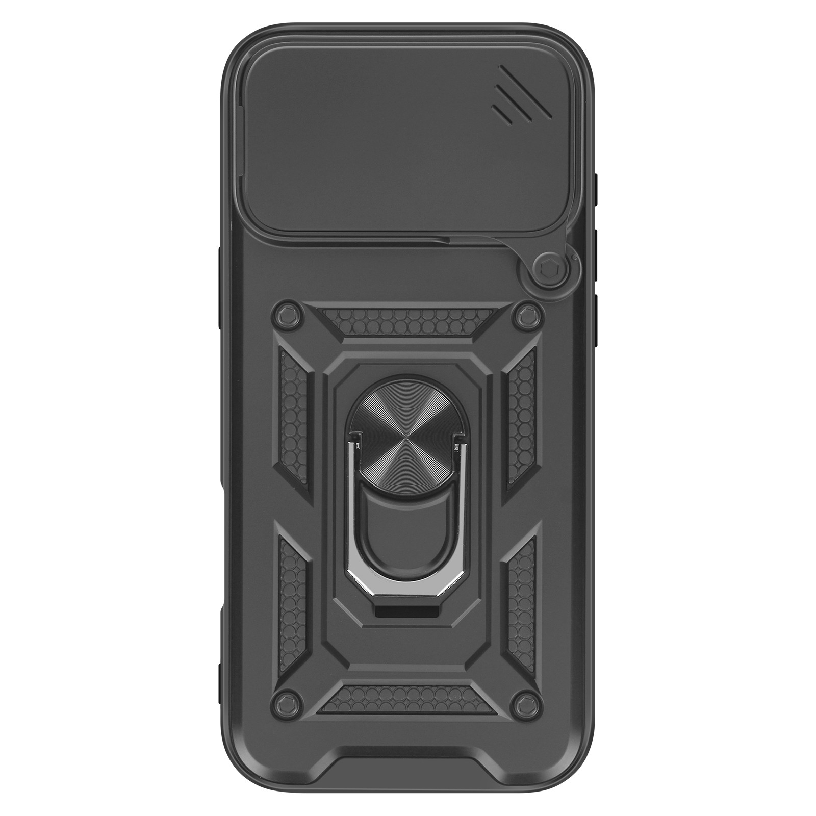Protège objectif iPhone 17 Pro Max coque anti-choc avec support anneau bleu