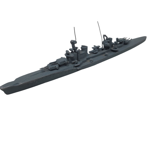Vtg WWII Comet Authenticast 1:1200 Scale Lead Miniature Warship Waterline Model