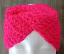Crochet Handmade Twist Headband/Ear Warmer Color Hot Pink