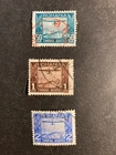 Romania 1931 Set Of Forced Surcharge Stamps Flight Fund Stamped
