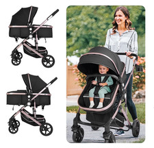 Minikid Baby Stroller, 3 in 1 Foldable Standard Stroller with Adjustable