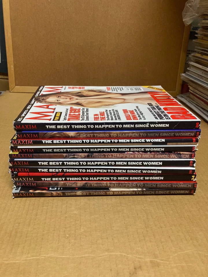 Maxim Magazine Lot of 10 Very Nice condition Romijn-Stamos Halle Barry Alba - Image 2 of 4