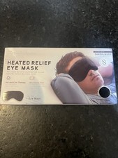 Brookstone Hot  Cold Therapy Heated Eye Mask for Stress Relief SANDALWOOD
