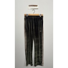 Dark Green Needles Velour Track Pants - Size Medium