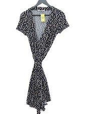 Mango Wrap Midi Dress S in Blue