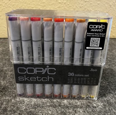 Copic Sketch Marker Set - Assorted Colors -Set of 36 - NEW - SEALED