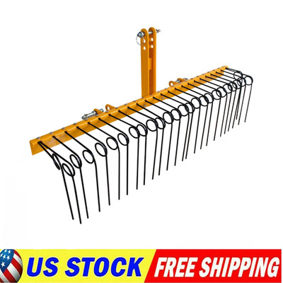 GARVEE 60 in Pine Straw Rake 3 Point Hitch Tractor Landscape Rake to Cat 0 Cat 1