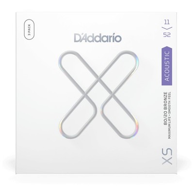 D Addario XSABR1152-3P - XS 80/20 Acoustic Bronze Custom Light - 3-Pack