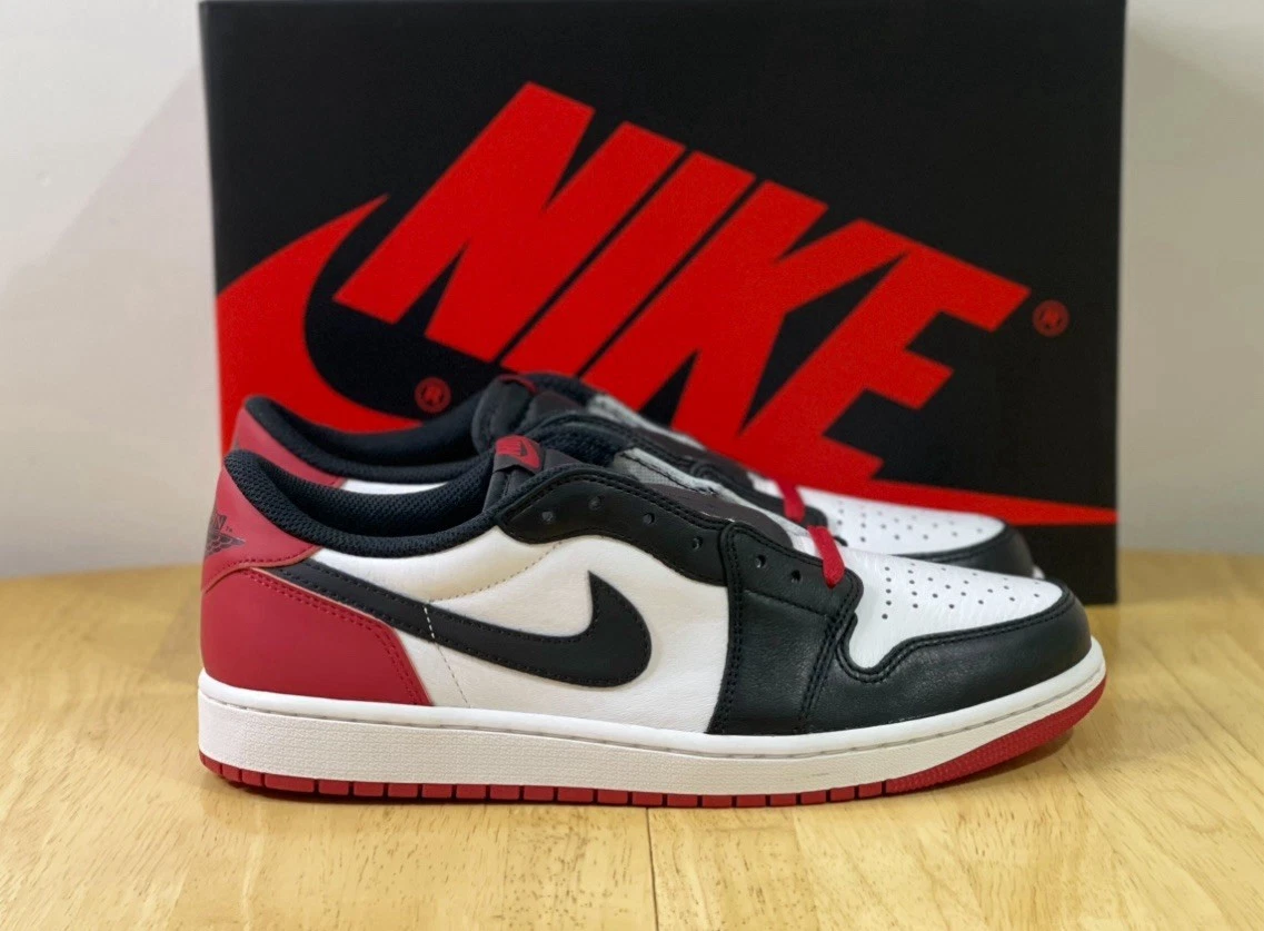 Nike Air Jordan 1 Retro Low OG punta nera taglia UK 9