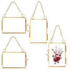 4 Pcs Double Glass Frame for Pressed Flowers, 2x3 Inch Picture Frame Mini Bra...