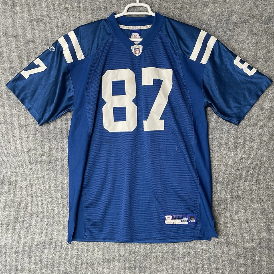 Camiseta cosida vintage Reggie Wayne #87 Reebok On Field Indianapolis Colts 52 Foto 2 de 4