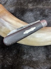 Antique Maher And Grosh Large Barehead Jack PocketKnife, Ebony Wood Scales!