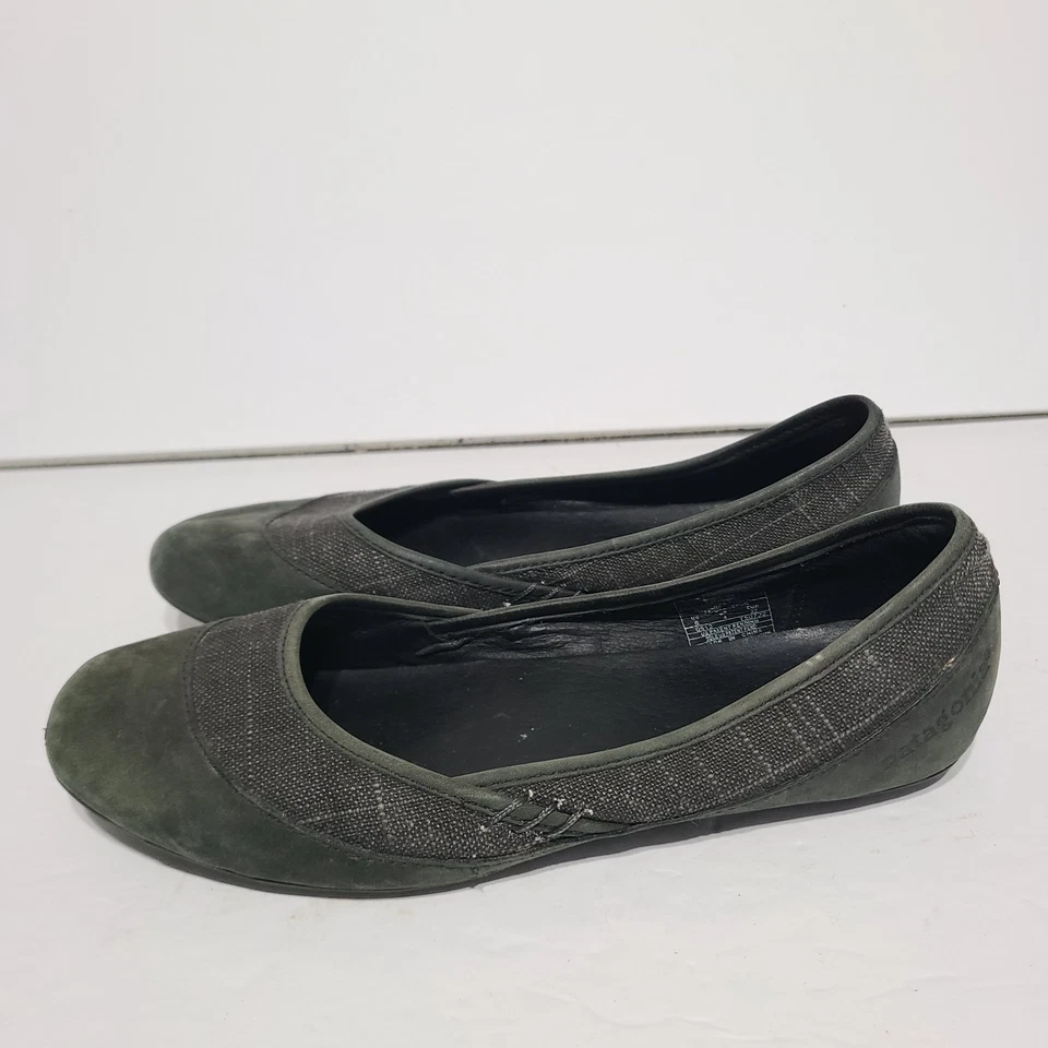 B12 Patagonia Mujer Talla 6 Maha Negro Ballet Planos Sin Cordones Cuero Comodidad Foto 3 de 4