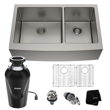 Kraus KHF203-36-100-75MB Standart PRO 35-7/8" Farmhouse Double - Stainless Steel