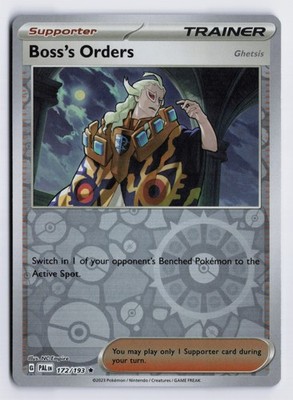 Boss's Orders - PAL #172/193 SV02: Paldea Evolved Reverse Holofoil NM