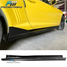 Fits 10-15 Chevrolet Camaro IKON V3 Style Side Skirts Carbon Fiber Print - PP
