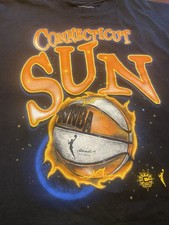 Connecticut Sun CT WNBA T Shirt Medium M Women Playa Society Tee Basketball