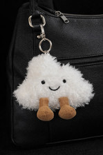 Jellycat Amuseables White Cloud Plush Keychain Bag Charm NWT Cute Gift