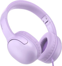 E5 Wired Headphones for Kids Foldable  3.5Mm Jack Tangle Free Nylon Wire Stereo