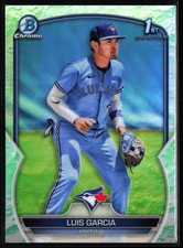 Luis Garcia 1st 2023 Bowman Chrome Prospects Lunar Glow Refractors #BCP-94 Jays