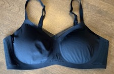 Honeylove Women's Crossover Wire Free Bra Black Size Large 38B/C