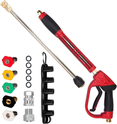 #ad Hourleey Pressure Washer Gun Red High Power Washer Gun with Replacement Wand Ex $69.99