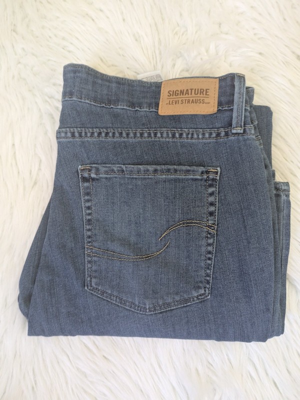 SIZE 14L W32 L32 LEVI'S Mid-Rise Slim Med Wash Jeans INVPV4206