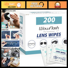200 Count Pre-Moistened Eyeglass Lens Wipes - Anti-Fog, Streak-Free Cleaning