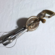 Vtg Favorite Egg Beater Aurelius Bros Braham Minn Antique Hand Crank Mixer 1920s