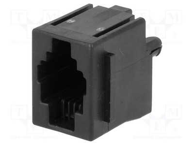 Steckverbinder: RJ9 PIN: 4 4p4c Buchse mit Panel-Stop-Sperre