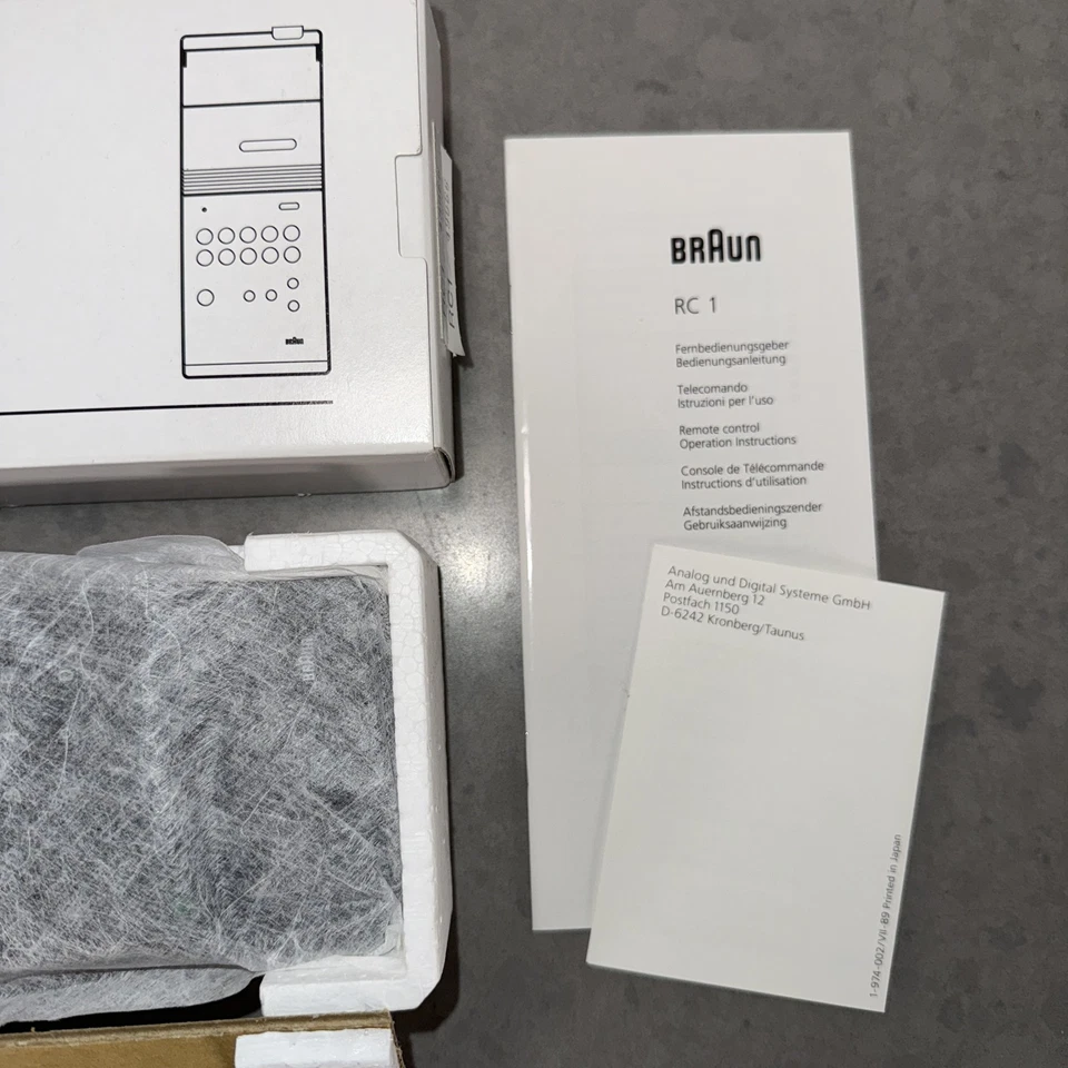 Braun RC1 Fernbedienung Atelier Neu OVP NOS Schwarz - Bild 3 von 4