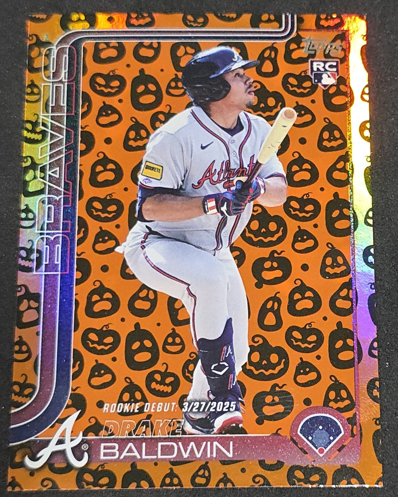 2025 Topps Update Series - Drake Baldwin #US87 Jack O Lantern Holiday Foil SP RC