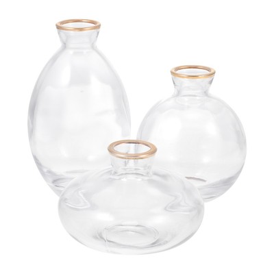  3 Pcs Deko Vasen Aus Glas Blumenvase Mini-Blumenvasen Mini-Vasen