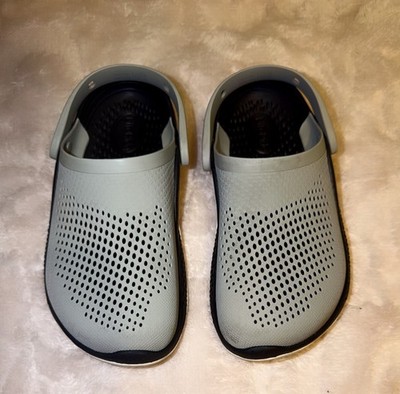 R  Crocs Clogs Gray Shoes Size M5 W7 Slip On LiteRide 360