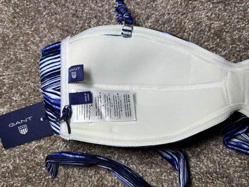 GANT Women’s Swimwear STRIPED HIPSTER Bikini Top & Bottom Set Blue Size XL NWT - Picture 15 of 24