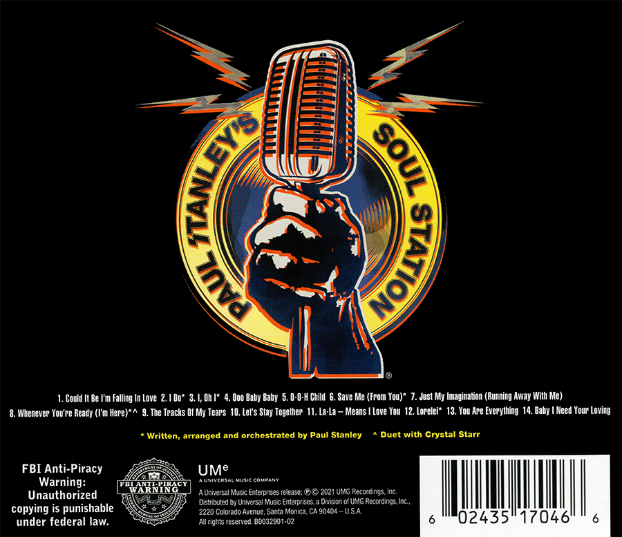 Paul Stanley (Kiss) • Soul Station • Now and Then CD 2021