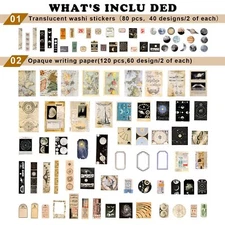 supplies vintage junk journal draupnir 200pcs scrapbook scrapbooking pa