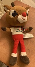 Rudolph the Red Nose Reindeer Baby My First Christmas Plush Stuffed Toy 13  EUC